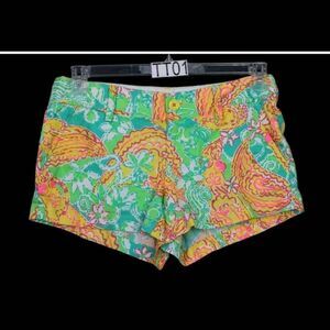LILLY PULITZER WALSH SHORTS POP GOES THE LEMUR SIZE 4